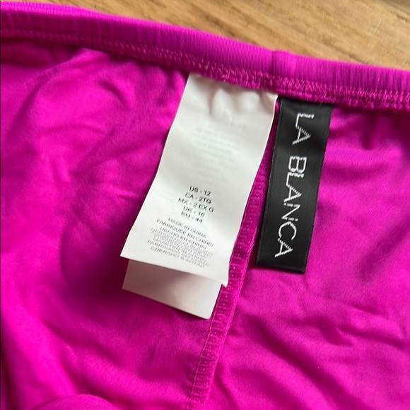 La Blanca Fuchsia Tankini with Ruffled Skirt - Picture 5 of 7